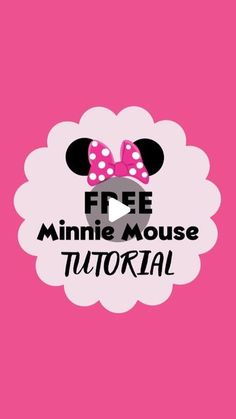 the minnie mouse logo on a pink background