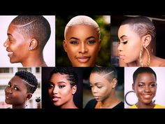 Short Hairstyles For Natural Hair | TWA Hairstyles | Tapered Cut Natural Hair | Shaved Hairstyles - YouTube Haircut For Black Hair, Short Hairstyles For Natural Hair, Tapered Cut Natural Hair, Natural Haircuts For Black Women, Black Hair Fade, Tapered Haircut For Women, Fade Haircut Women, Natural Haircuts, Hairstyles For Natural Hair