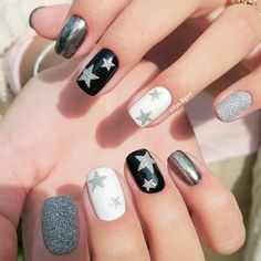 Star Nail Designs, American Nails, Best Nail Art Designs, Super Nails, Festival Nails, New Year's Nails, Christmas Nail, Gel Manicure