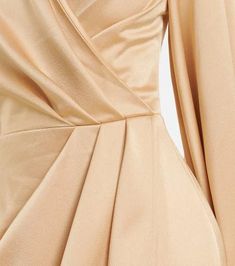 Rasario Satin gown Dresses & Skirts Free Shipping | BeyondStyle Elegant Maxi Evening Dress With Folds, Gold Long Sleeve Evening Dress For Formal Occasions, Elegant Maxi Length Evening Dress With Folds, Gold Long-sleeve Evening Dress For Gala, Glamorous Formal Gown With Satin Finish, Glamorous Satin Finish Gown For Formal Occasions, Maxi Length Evening Dress With Folds For Party, Gold Long Sleeve Gala Evening Dress, Chic Champagne Gown For Gala