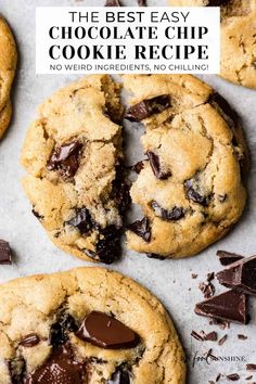 the best chocolate chip cookie recipe no weird ingredients, no chilling