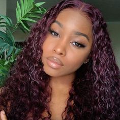 Baddie Hair, Braiding Hairstyles, Cherry Red Hair, Red Curly Hair, Colored Curly Hair, Birthday Hair