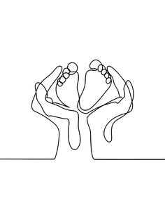 one continuous line drawing of two hands holding each other in the air with their fingers