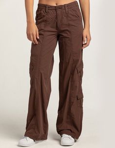 BDG Urban Outfitters Y2K Cargo Pants Size S Brown Low Rise Baggy BDG Urban Outfitters Y2K Low Rise Poplin Cargo Pants. Y2K-inspired cargo pants by BDG, finished with a utility design. Features a low-rise, elastic waist with belt loops, side pockets and a concealed fly. Finished with a wide fit through the leg. Seam details. Approx. inseam: 31.5". 100% cotton. Machine wash. Urban Outfitters Y2k, Y2k Cargo Pants, Utility Design, Pants Y2k, Bdg Urban Outfitters, Cargo Pant, Urban Outfitters Women, Cargo Pants, Low Rise