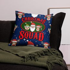 Christmas Squad Pillow Case Santa, Elf & Reindeer Family Cozy Cushion Case Elf Reindeer, Comfy Pillow, Party Setup, Santa Elf, Comfy Pillows, Christmas Matching, Santa's Elves, The Magic Of Christmas, Magic Of Christmas