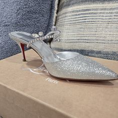 100% Authentic. Brand New Louboutin Heels. Giftable Condition. Size 38. This Style Runs Small Because Of The Toe Style. Will Fit People Who Are Size 37-37.5. Can Be Worn 2 Ways - Strap On Top Or Slingback. $1195 At Saks. Bought The Wrong Size So Selling Here. Message For More Photos. Fit People, Christian Louboutin So Kate, Round Toe Pumps, Louboutin Shoes Heels, Christian Louboutin Heels, Louboutin Heels, Platform Stilettos, Bow Detail Dress, Red Sole