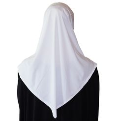 Practical Scarf & Bonnet / Two-Piece Amirah Hijab: White The Firdevs Practical Scarf is a patented design in Turkey. Instant hijab scarf comes with matching bonnet of the same fabric. Made of soft and comfortable lycra. Elastic under the chin makes for a sure fit. Included is a removal PVC band which can be used to give structured look to scarf, if desired (not pictured). Quality materials and design; long term use without becoming deformed. Material: Lycra (Viscose / Polyester) One Size fits mo Amira Hijab, Sports Hijab, Instant Hijab, Persian Blue, Hijab Scarf, Head Scarf, Nun Dress, Modest Fashion, Bell Sleeve Top