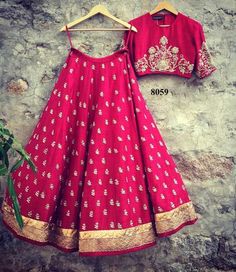 Delivery TimeUnstitched - Approx 5 -7 days from Date of OrderStitched - Approx 10-DaysShipping Worldwide.Shipping Charge in US Dollars Flat $9.9... Jayanti Reddy, Half Saree Lehenga, Lehnga Dress, Indian Bridal Lehenga, Half Saree Designs, Patiala Salwar, Indian Lehenga, Lehenga Blouse, Party Wear Lehenga