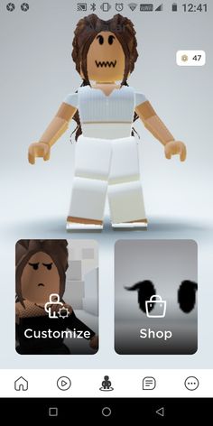 a lego character is shown on the app