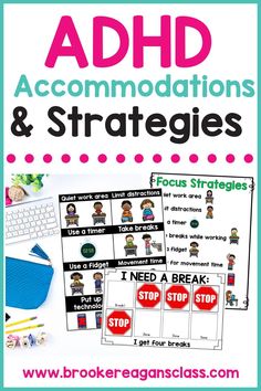 Tips, tricks, visuals and accommodations to help kids in school with ADHD. Social story about paying attention using strategies to improve focus. Visual reminders for children focus strategies for teaching tools to help behavior in the classroom. Strategies For Impulsive Students, Strategies For Behavioral Students, Visuals For Behavior Management, Neurodivergent Classroom, Mtss Interventions, Special Education Behavior, Token Boards, Behavior Plan