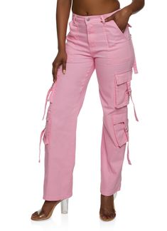 Daisy, Cargo Pant, Straight Leg, Solid, Twill, Item Number 3074064721414 Pink Utility Cargo Jeans For Spring, Pink Mid-rise Cargo Pants With Pockets, Mid-rise Pink Cargo Pants With Pockets, Pink Mid-rise Cargo Pants For Spring, Trendy Spring Full-length Cargo Pants, Trendy Spring Full Length Cargo Pants, Casual Pink Mid-rise Cargo Pants, Trendy Full Length Cargo Pants For Spring, Casual Mid-rise Pink Cargo Pants