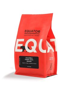 a bag of equal coffee on a white background