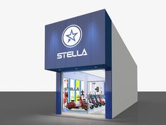 an image of a store front with the name stella on it's display window