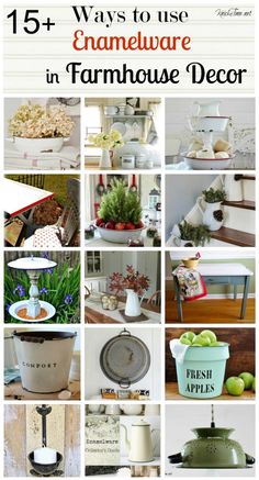 the top ten ways to use an old fashioned farmhouse style decor in this postcard collage