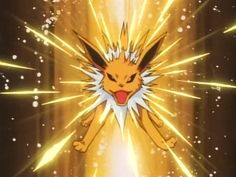 an animated image of a pikachu in front of fireworks