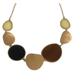 PRICES MAY VARY. Elegant Minimalist Contemporary Neutral Earth Tones Statement Necklace Choker Necklace measures 18" inches long with 2" inch extension chain. The Gold tone "chips" are smooth on one sidea and have a light "ribbed" or "threaded" texture on the reverse side. Can be worn either way. Prefect to wear for any occasion and in any season. Nice ofr office or out on the weekend. Sophisticated neutral tones easily accessorize many outfits. Elegant Minimalist Contemporary Neutral Earth Tone Neutral Earth Tones, Statement Choker, Minimalist Contemporary, Statement Choker Necklace, Necklace Choker, Neutral Colour Palette, Neutral Tones, Earth Tones, Womens Jewelry Necklace