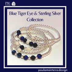 BLUE TIGER EYE STONE AND STERLING SILVER BRACELET Thanks for choosing us ! I am sure you will LOVE our PM DESIGN Collection! * BLUE TIGER EYE (5 in the center ) & 925 Sterling Silver Beads (4mm) * BLUE TIGER EYE ( 8 Mix with STARDUST Beads in the center ) & Sterling Silver Beads (4mm) * BLUE TIGER EYE ( 3 Mix with STARDUST Beads in the center) & Sterling Silver Beads (4mm) * 925 Sterling Silver STARDUST ( 2 center ) & 4mm beads * 925 Sterling Silver STARDUST ( 1 center + 5mm SS b Blue Stackable Beaded Bracelets As Gift, Blue Sterling Silver Beaded Bracelets As Gift, Blue Stackable Bracelets As Gift, Blue Stackable Bracelets For Gift, Adjustable Blue Bracelets For Anniversary, Personalized Blue Sterling Silver Bracelets, Stacking Silver Bracelets, Blue Tiger Eye Stone, Silver Bracelet Stack