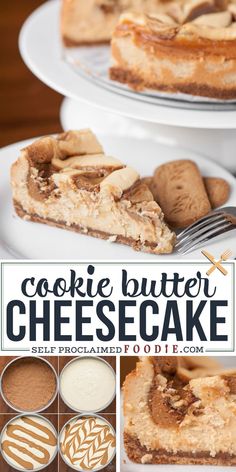 this cookie butter cheesecake is so easy to make and it's perfect for dessert