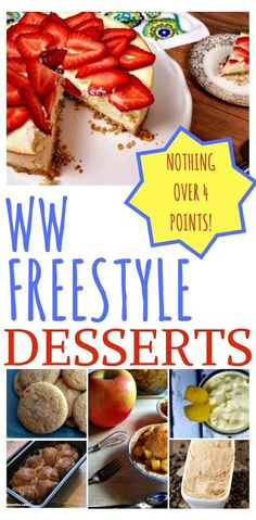 the cover of ww freestyle style desserts, including strawberries and apple slices