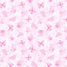 a pink background with lots of butterflies on it