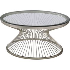 Wire Drum Glass Top Coffee Table - HER Home Design Boutique Round Glass Top Coffee Table, Modern Industrial Coffee Table, Modern Glass Coffee Table, Industrial Style Home, Elegant Coffee Table, Tempered Glass Table Top, Solid Coffee Table, Coffee Table Grey, Industrial Coffee Table