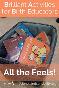 an open suitcase filled with children's books and text that reads brilliant activities for birth teachers