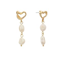 PRICES MAY VARY. Love design: Delicate love earrings with pearl drop dangle, to show your elegant charm. Hypoallergenic material: These pearl drop dangle earrings are made of 925 silver needle material, which is safe and non-irritating and can be worn for a long time. Suitable for multiple occasions: Whether it is a wedding, a party or on holiday, these pearl stud earrings can be perfectly matched and elegant. The perfect gift: Whether it is for yourself or for friends and family, Sylph heart da Cute Pearl Earrings, Dangly Earrings Gold, Cute Dangly Earrings, Pearl Statement Earrings, Earring Wedding, Birthday Jewelry, Faux Pearl Earrings, Heart Dangle Earrings, Earring For Women