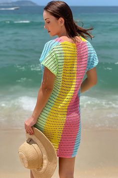 Details:Colorful V Neck Knitted Swimsuits Cover UpLoose fittingV neck Fabric: Cotton blendSize: S, M, L,XLFor more country size measurements, please .Size/InUSBustLengthS4-638.5834.25M8-1040.1634.65L12-1441.7335.04XL16-1843.3135.43Please allow 0.4"-0.8" differs due to manual measurement Casual Pink V-neck Swimwear, Pink Short Sleeve Swimwear For Summer, Summer Multicolor Short Sleeve Swimwear, Multicolor Short Sleeve Summer Swimwear, Multicolor Short Sleeve Swimwear For Beach Season, Multicolor V-neck Stretch Swimwear, Multicolor Stretch Swimwear With V-neck, Multicolor Stretch V-neck Swimwear, Multicolor Short Sleeve Swimwear For Summer