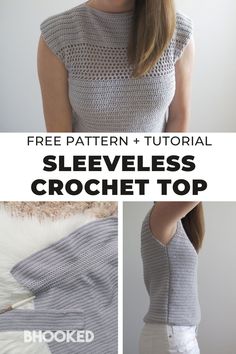 the free crochet top pattern is easy to make