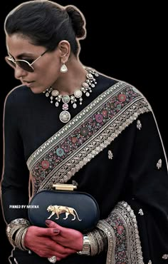 Black Organza Saree, Sabyasachi Sarees, Saree Styling, Saree Looks, Saree Designs Party Wear, Indian Fashion Saree, Traditional Indian Outfits