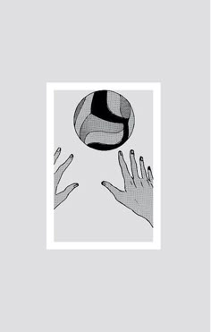 two hands reaching for a ball in the air