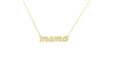 "Perfect Gift for Mom-Mama Necklace- Personalized Mama Necklace- Mother Necklace - New Mom Gift-Love Necklace-Love Necklace- for Mother's Day ♥ Description: Perfect gift for Mom She will be very happy for this Dainty Name necklace custom name necklace It is handmade and customized for your special love it will be very great gift for mom, daughter, girlfriend , niece... or for yourself All our jewelry is %100 handmade with Love and Care in our workshop ♥ DETAILS Material: 100% sold sterling silver Finish: 18K Gold; Rose Gold; Sterling Silver (default) ♥Packing: All items will come with a stylish gift box(if you want to add a gift message, please write it the \"Gift Message\" box at checkout. ♥Delivery: 3-5 business days" Personalized Name Necklaces For Mother's Day, Personalized Necklaces For Everyday And Mother's Day, Mother Necklace, Lucky Jewelry, Mama Necklace, Great Gifts For Mom, Mothers Necklace, Mom Necklace, Message Box