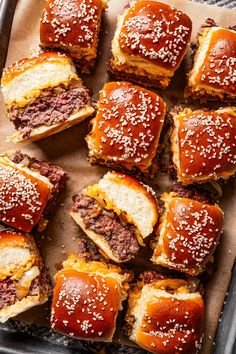 the meatloaf sliders are ready to be eaten