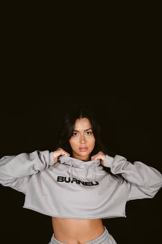 Brnd Crop Hoodie - BURNED Studio