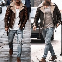 Leather Jackets Online, Hoodie Outfit, Mens Winter Fashion, Jacket Brands, Mens Casual Outfits, Business Casual Outfits, Leather Jacket Men