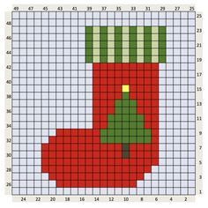 a cross stitch christmas stocking pattern