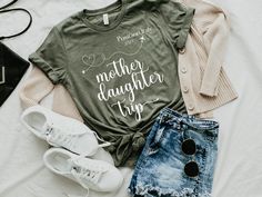 Mother Daughter Trip Shirt, Custom Family Trip Location Tshirt,girls Trip Girls Weekend T-shirt,2023 Vacation Shirt for Sisters or Besties - Etsy Cotton Short Sleeve T-shirt For Family Trip, Cotton Tops With Letter Print For Family Trip, Summer Graphic Print Top For Family Trip, Graphic Print Summer Top For Family Trip, Graphic Print Top For Summer Family Trip, Casual Summer T-shirt For Family Trip, Cotton T-shirt With Letter Print For Family Trip, Casual Cotton Top For Family Trip, Casual Letter Print T-shirt For Family Trip