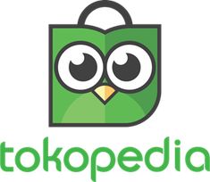 the logo for tokopedia with an owl's face and large eyes