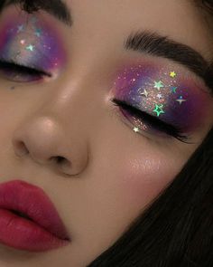 Cosmic Eye Makeup, Cosmic Makeup, Galaxy Eyeshadow, Pagan Magic, Space Makeup, Galaxy Makeup, Dream Makeup