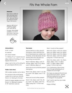 the knitting pattern for this hat is very easy to knit