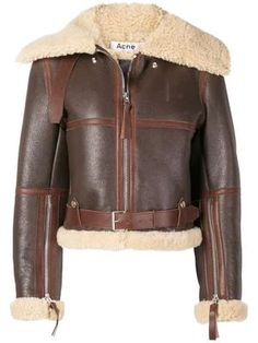 Shearling Jacket Women, Fashion Statements, Real Leather Jacket, Anorak Jacket, Leather Style, Fall Jackets, Tailored Jacket