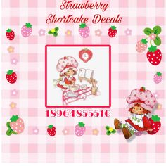 the strawberry shortcake deal is displayed on a pink and white checkered tablecloth