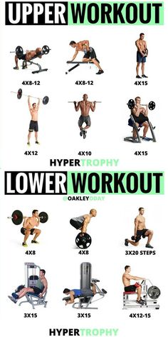 the upper and lower body workout poster