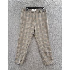 Fabiana Filippi Montefalco Lana Plaid Pants Women'S 42 Brown Multi Zip-Button + Fabiana Filippi Montefalco Lana Plaid Pants Women's 42 Brown Multi Zip-Button Retail $995.00 Elevate Your Wardrobe With These Stylish Plaid Pants From Fabiana Filippi Collection. These Pants Feature A Mid-Rise Waist With A Zip And Button Closure For A Secure Fit. The Ankle Length And Straight Leg Design Make These Pants Perfect For Any Casual Occasion. Crafted From A Blend Of Polyester, Viscose, And Wool, These Fitted Pants For Daywear In Fall, Fitted Pants For Fall Daywear, Fitted Ankle-length Pants For Daywear, Fitted Ankle-length Daywear Pants, Button Cuffs Bottoms For Daywear, Fitted Pants With Welt Pockets For Daywear, Plaid Pants Women, Gymshark Women, Suede Leggings