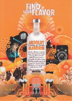 an advertisement for absolut handrin is shown in this ad from the advertising department