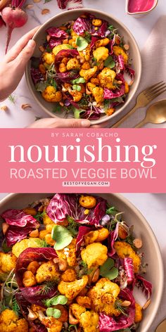 Nourishing Roasted Veggie Bowl (Easy Plant-Based Lunch Idea) Beet Dressing, Beet Bowl, Roasted Veggie Bowl, Vegetarian Mealprep, Crispy Vegetables, Refined Sugar Free Recipes, Quick Easy Vegan, Plant Based Cookbook, Lunch Idea