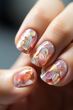 Snowflake Nail Design, Seashell Nails, Nail Designs Tutorial, Gel Set, Snowflake Nails, Jelly Nails, Nail Forms, Fall Nail Art, Floral Nails