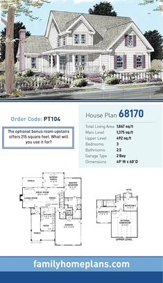 the house plan for this family home