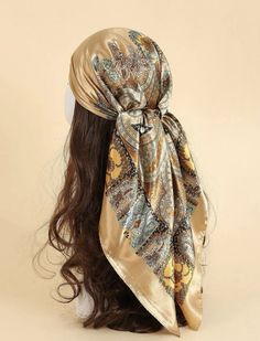 Cathedral Aesthetic, Hair Bandana, Head Scarfs, Hair Scarves, Mode Turban, Vintage Paisley, Bandana Styles