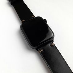 APPLE WATCH NOT INCLUDED. Premium cracked leather apple watch band. Handcrafted in Indonesia by experienced custom watch strap maker for high-end watches. Designed to give your Apple Watch a masculin, bold new look. Made from finest vintage cracked leather. Compatible for apple watch series 1,2,3, 4, 5, 6, 7 and SE Available size : 38mm 40mm 41mm 42mm 44mm 45mm Materials Calfskin for upper Goatskin leather for lining 316 stainless steel hardware  Technical Strap is one size fits most, designed for wrist sizes ranging from 160mm to 180mm 75 mm length (buckle side) and 125mm length (adjustment side) Black Watch Accessories With Waxed Finish, Black Waxed Finish Watch Accessories, Black Leather Strap Apple Watch Band For Everyday Use, Handmade Black Leather Watch Bands, Handmade Black Leather Watch Accessories, Minimalist Leather Watch Accessories For Everyday Use, Handmade Black Watch For Everyday Use, Handmade Black Watches For Everyday Use, Modern Adjustable Leather Strap Watch Bands